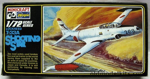 Hasegawa 1/72 T-33A Shooting Star, 038 plastic model kit